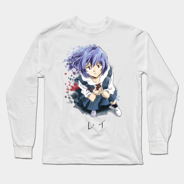 Rei Watercolor Long Sleeve T-Shirt by OctobersArt